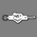 Key Clip W/ Key Ring & Poodle Dog (Face) Key Tag